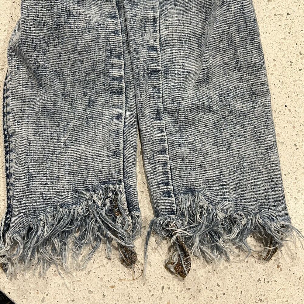 Free People Size 25 Great Heights Frayed Hem Skinny Jeans Distressed Low Rise - Picture 5 of 15